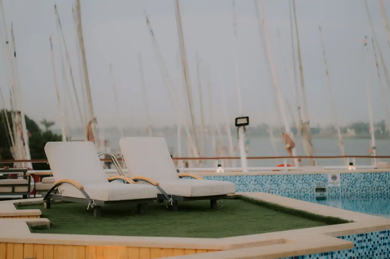 Sun deck of the MS Alma Nile Cruise Nile cruise